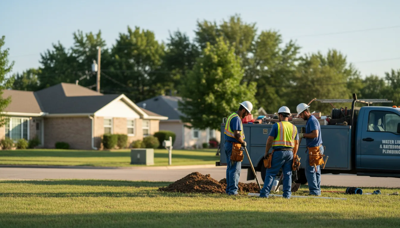 Residential water line and bathroom plumbing service in Summitville, IN